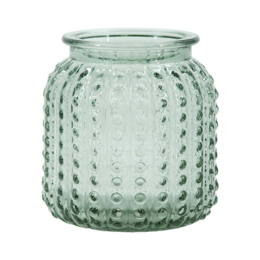 Sage Bumpy Glass Jar