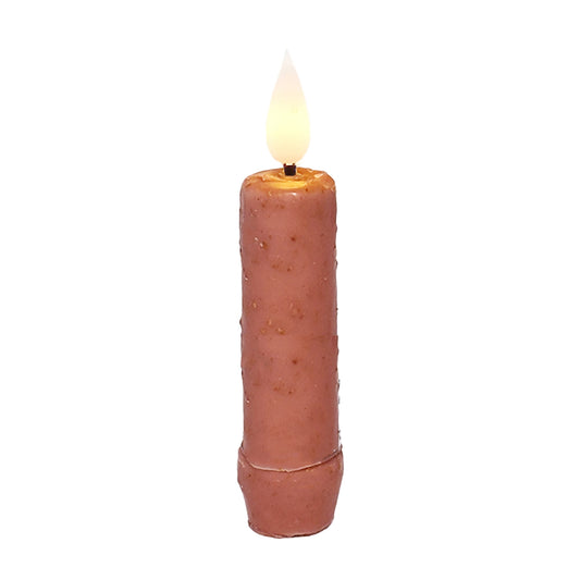 Short Pink LED Taper Candle