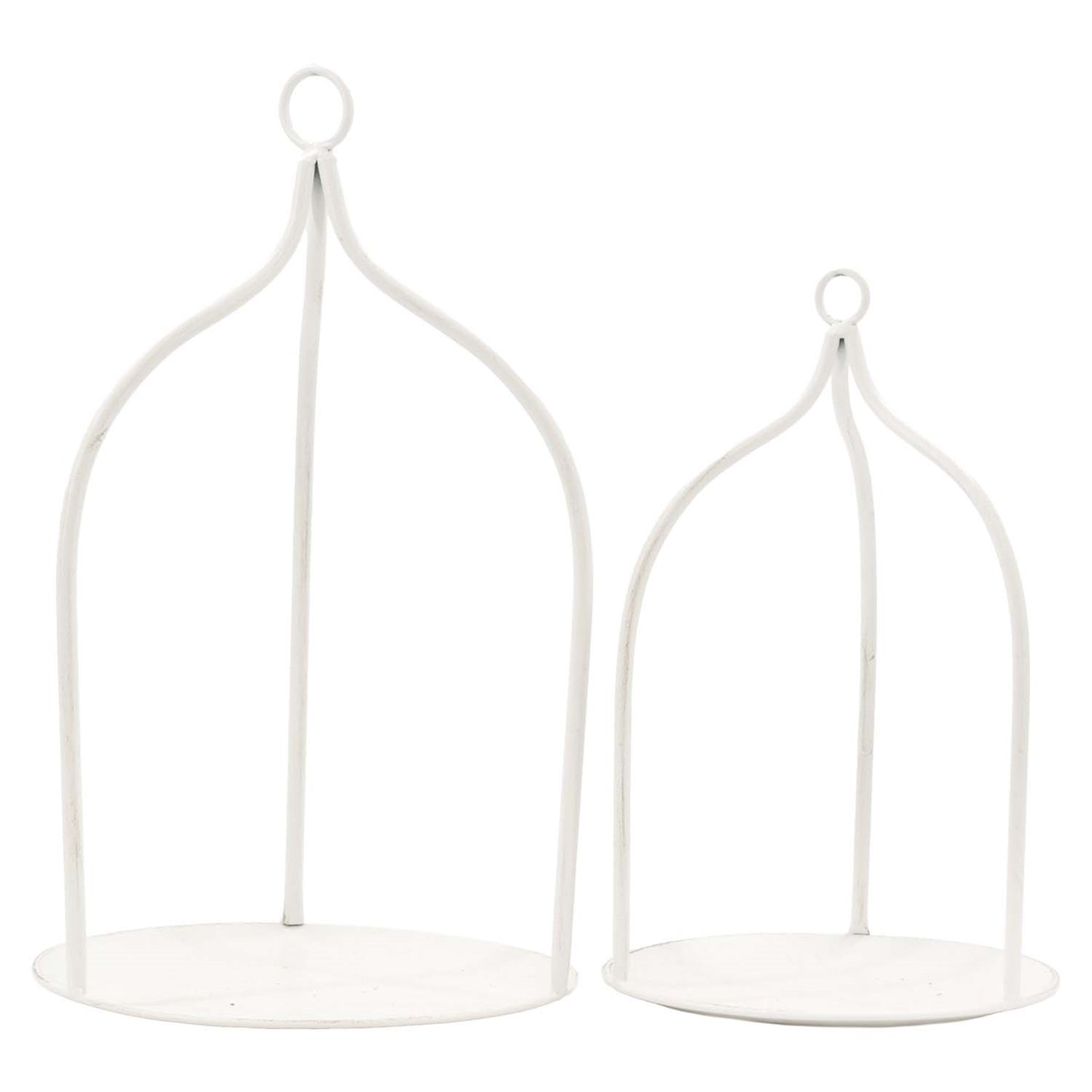 Set of 2 Large White Open Lanterns