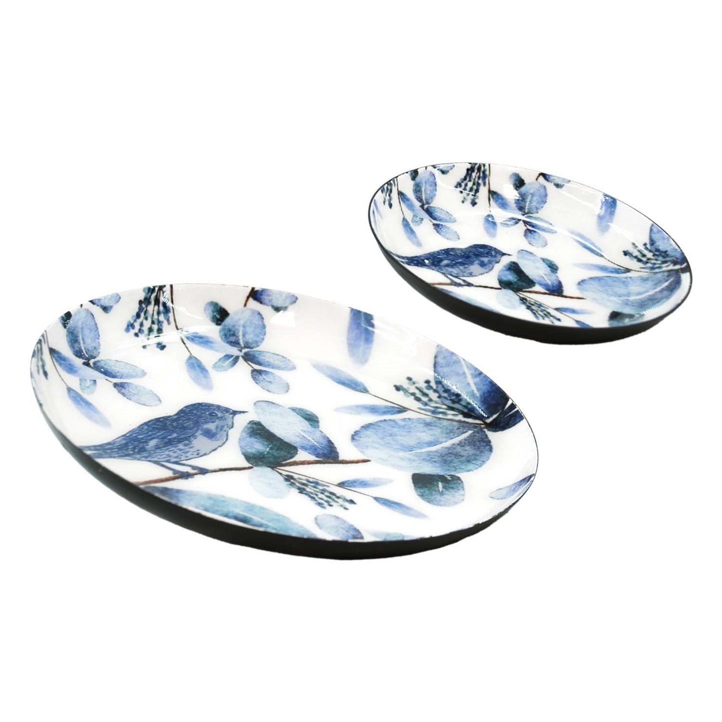 Set of 2 Bluebird Metal Plates