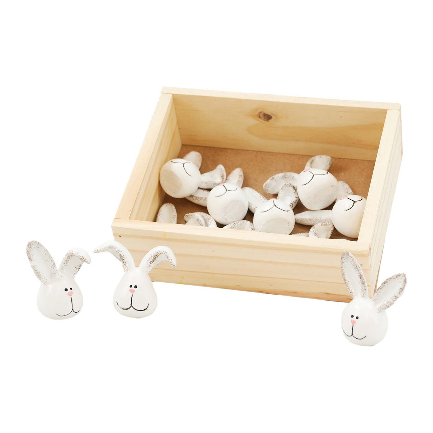 Set of 12 Little Resin Bunny Heads