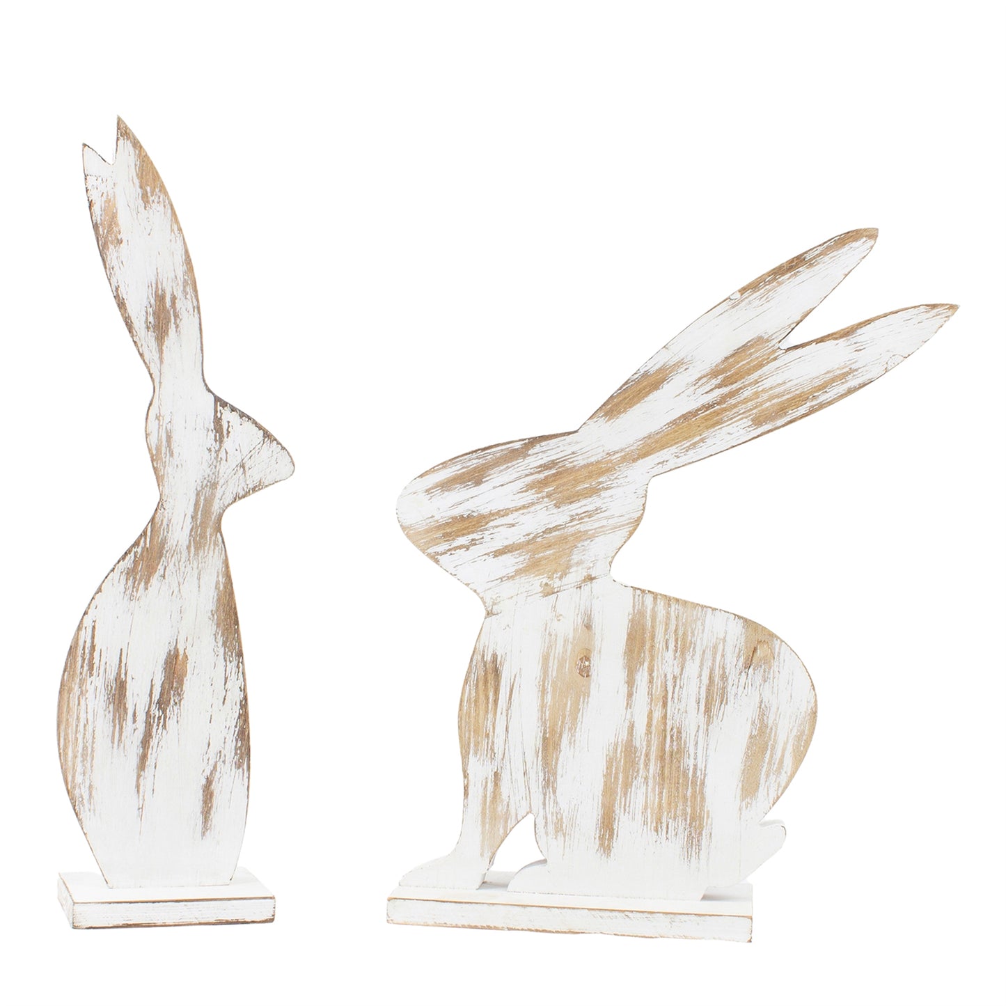 Set of 2 Garden Whisper Bunny Stands