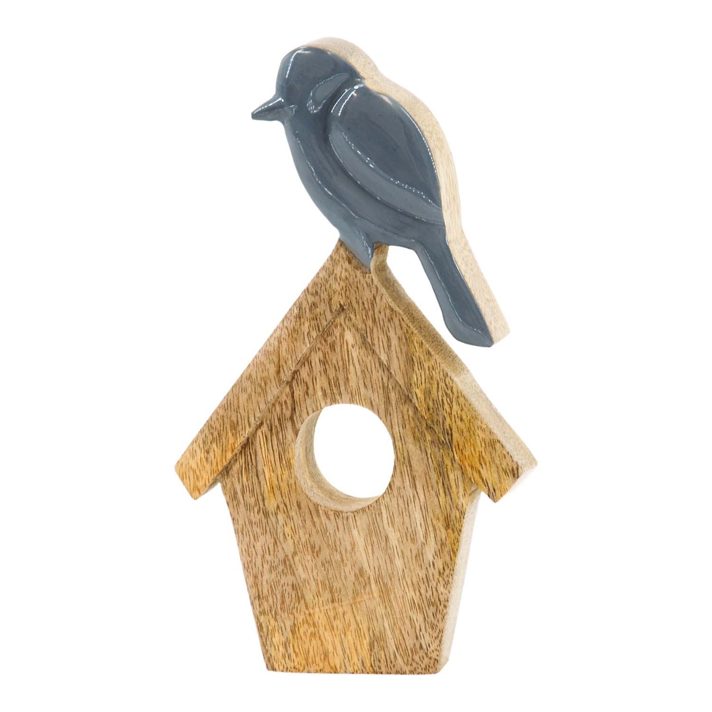 Blue Bird on Birdhouse Stand